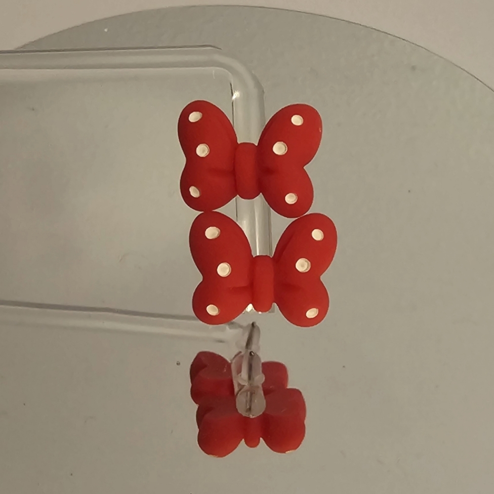 Minnie Mouse Bow Earrings